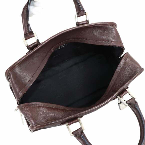 LOEWE Amazona 28 handbag in brown leather with silver hardware. - Picture 7 of 10